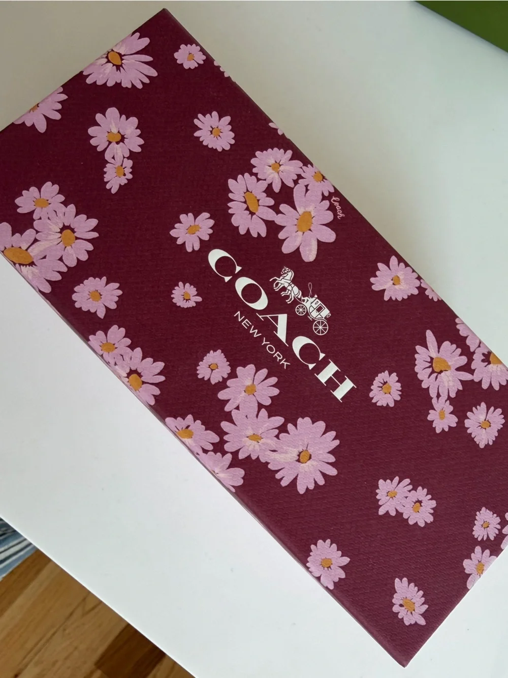 Coach Pink Floral Square Sunglasses with Brown Gradient Lenses